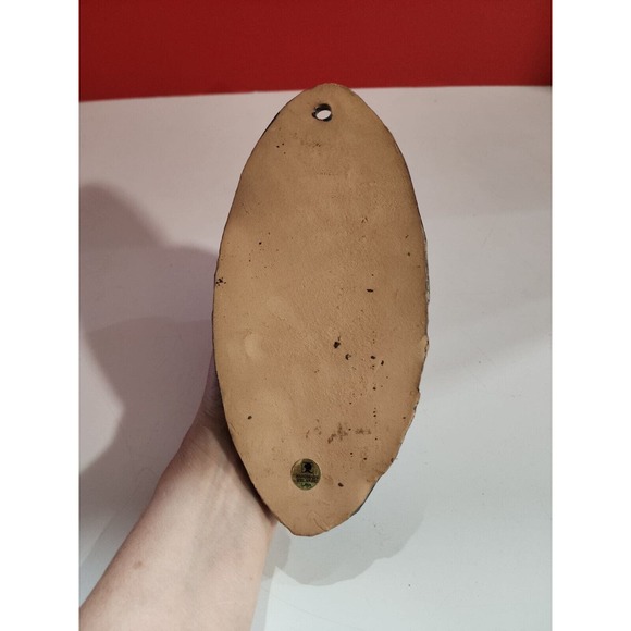 Vtg Blue Ceramic Handmade Icelandic Lava wall hanging - Picture 11 of 12